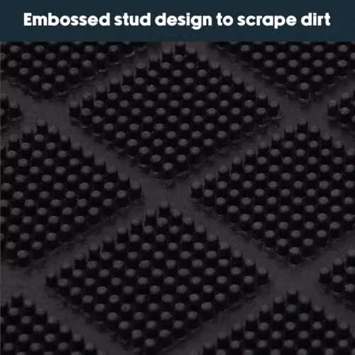JVL Harlequin Black Rubber Pin Scraper Doormat, W: 40 cm, D: 60 cm – 3