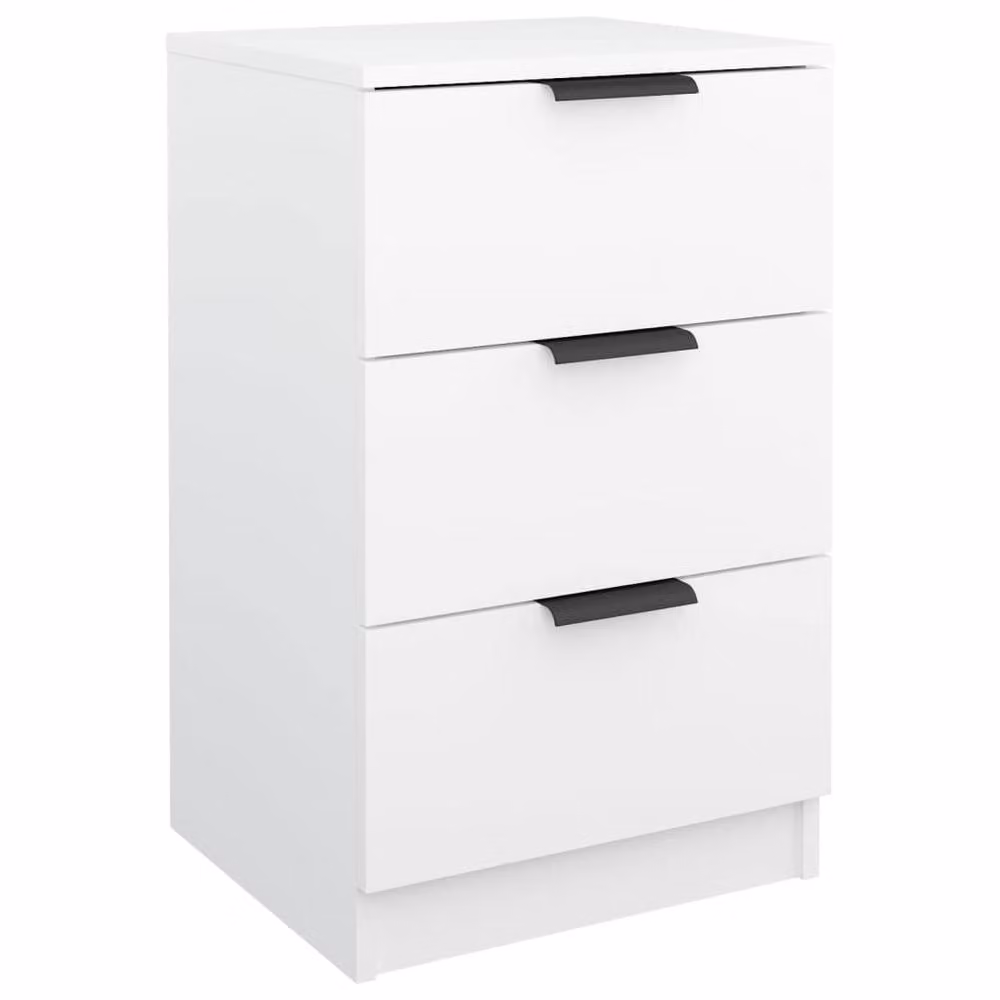 Berkfield Home Modern White Bedside Cabinet W/D/H: 40 x 36 x 65 cm – 2