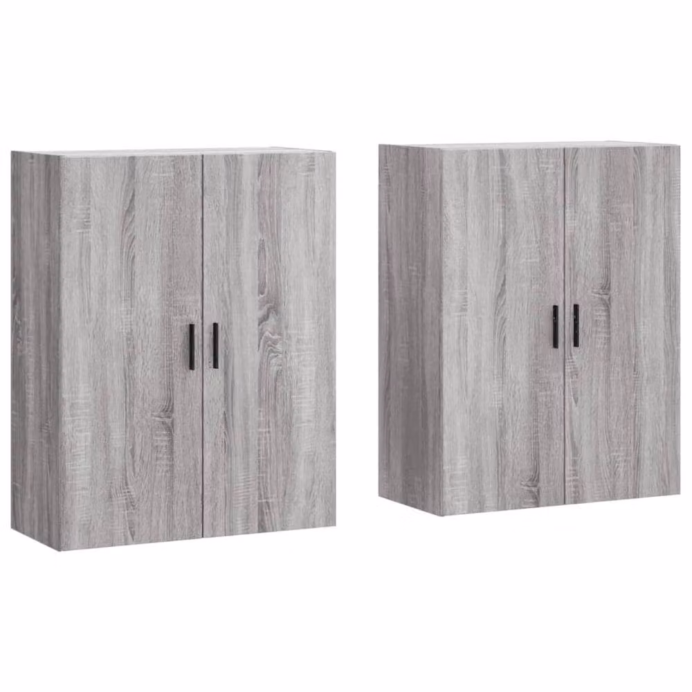 Berkfield Home Wall Mounted Cabinets, 2 Piece, Grey Sonoma, W: 69.5 cm, D: 34 cm, H: 90 cm – 3