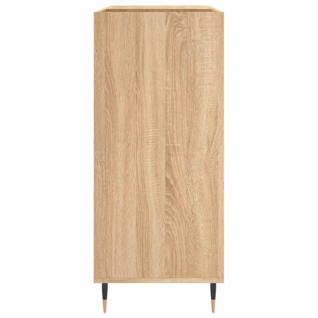 Berkfield Home Record Cabinet in Sonoma Oak and Brown, W: 84.5 cm, D: 38 cm, H: 89 cm – 2