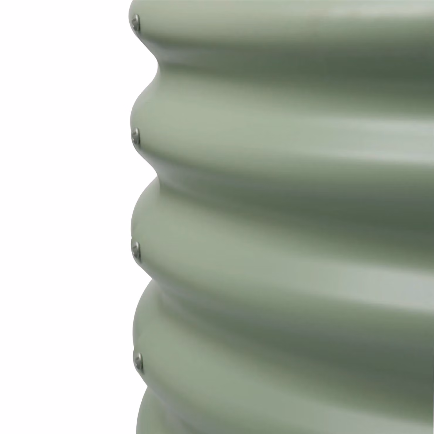 Harbour Housewares Set of 2 Green Galvanised Steel Round Bottomless Raised Garden Beds, Diameter: 90 cm, Height: 45 cm – 4