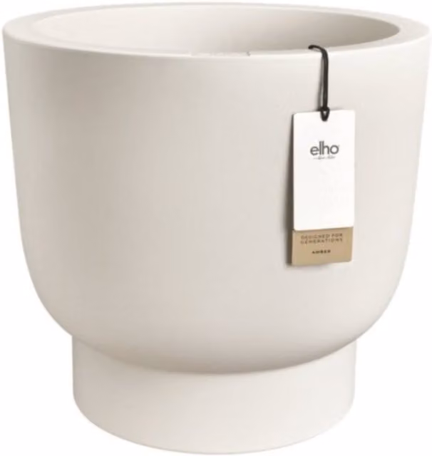 Elho Amber Grail 47 Indoor and Outdoor Plant Pot, White