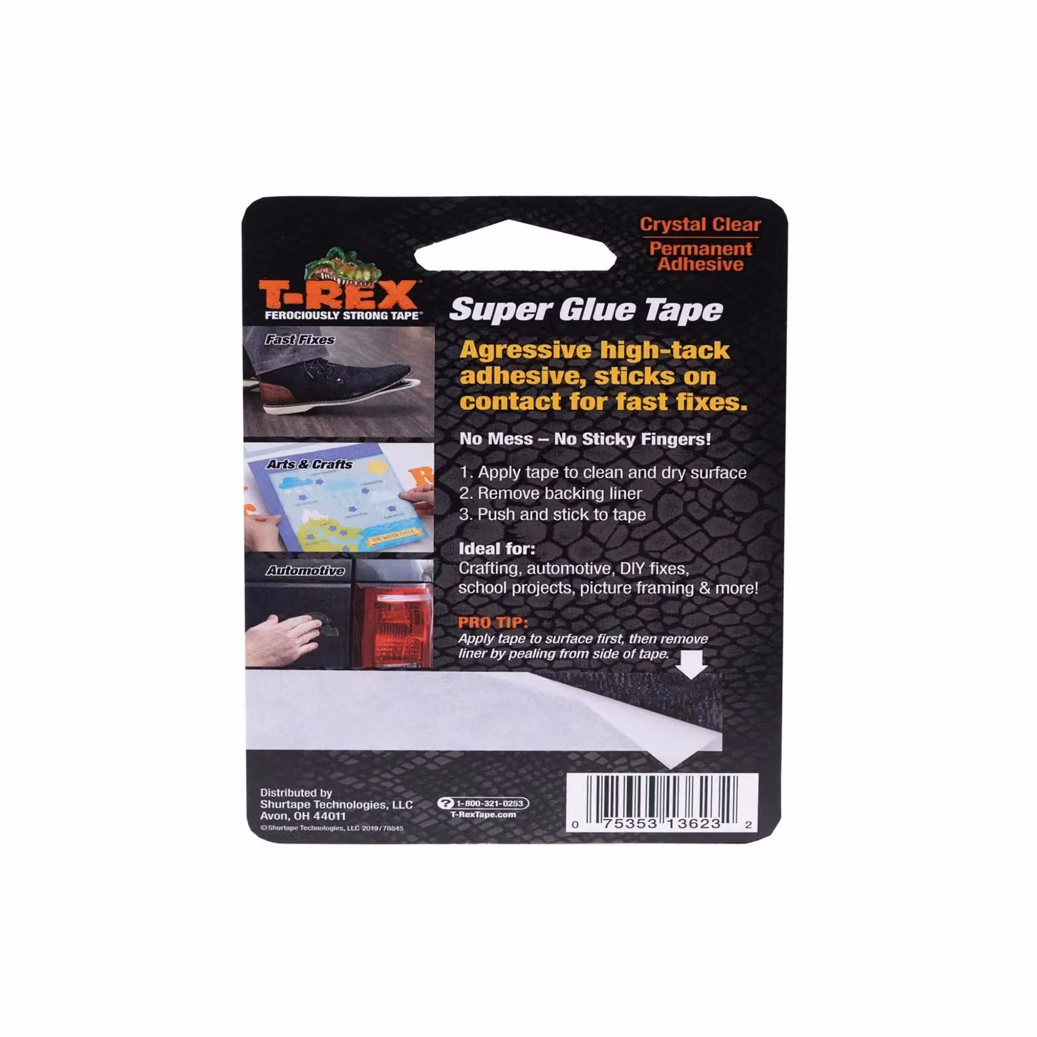 Shurtape T-Rex Double-sided Superglue Tape, Transparent, Width: 19 mm, Length: 4.5 m – 2