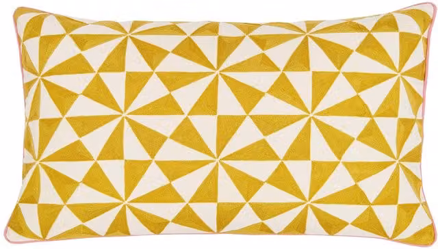 Land & Shore Lainey Multicolour Cotton Rectangular Cushion W: 60 cm, D: 40 cm
