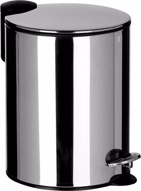 Orsina 5 Litre Pedal Bin with Soft Close Lid and Removable Inner Bucket, Black and Silver – 1