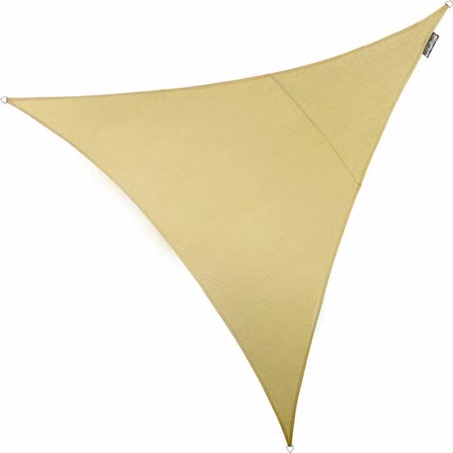 Kookaburra 3m Triangle Knitted Breathable Sun Shade Sail in Sand and Yellow
