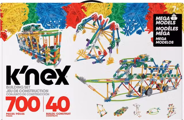 K'NEX Classics Wings and Wheels Creative Building Set with Connectors in White and Multicolour