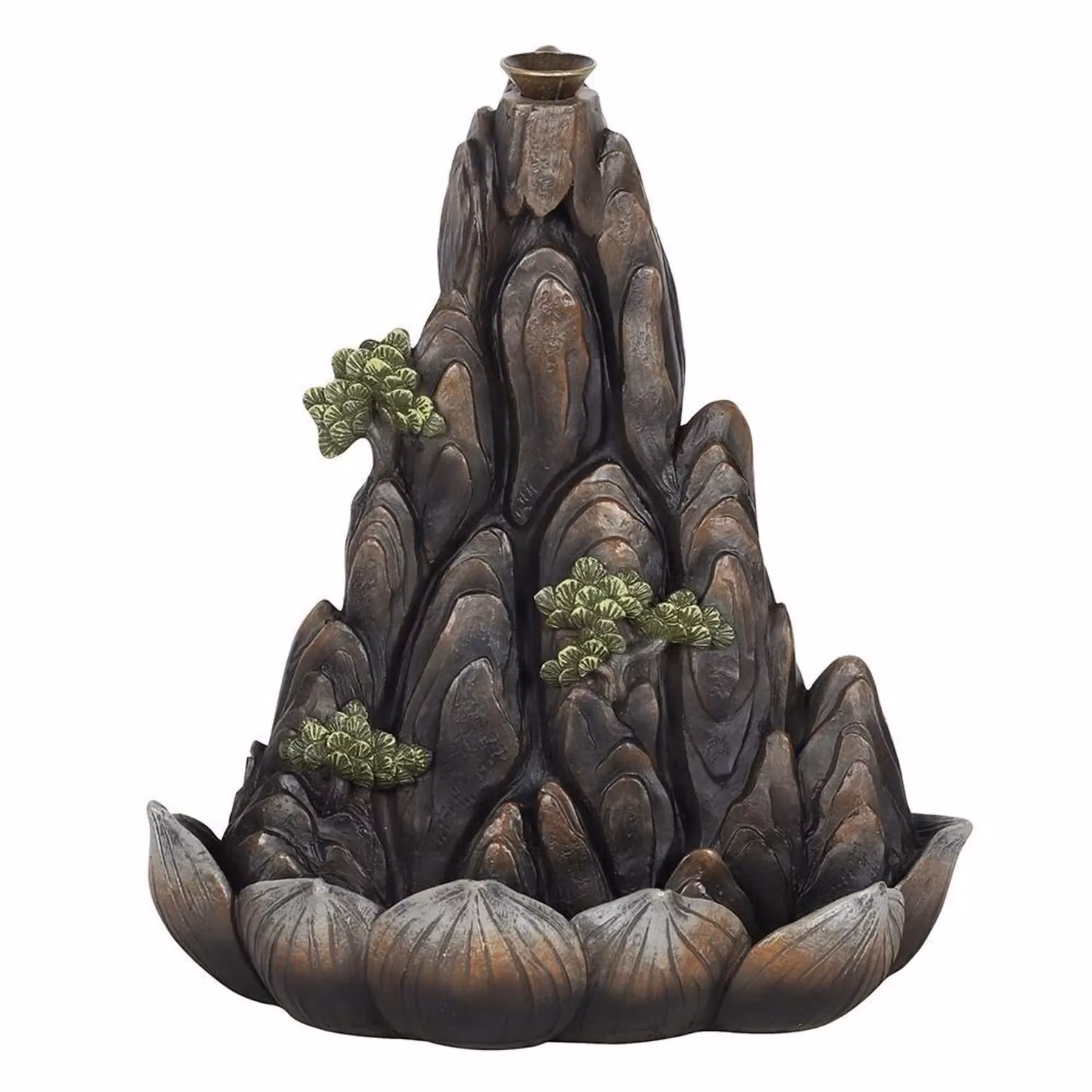 Something Different Mountain Backflow Incense Burner in Bronze