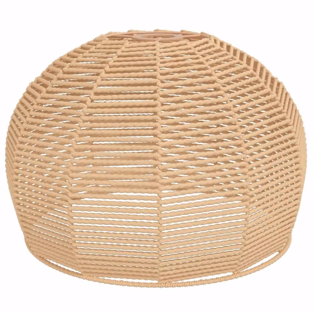 Berkfield Home Charming Boho Dome Ceiling Lamp Shade in Beige Metal and Paper, W: 36 cm, H: 26 cm – 2