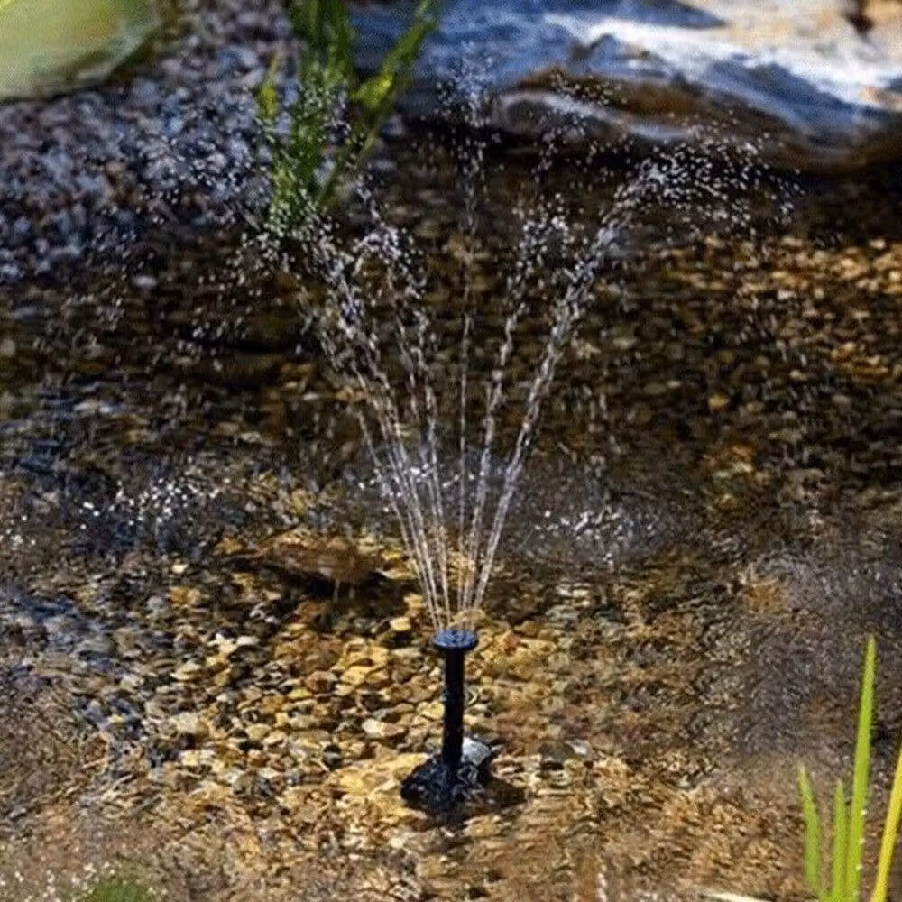 FLAVORA Solar Powered Fountain Pump for Garden Pools and Ponds, Black, W: 100 cm, D: 15 cm – 5