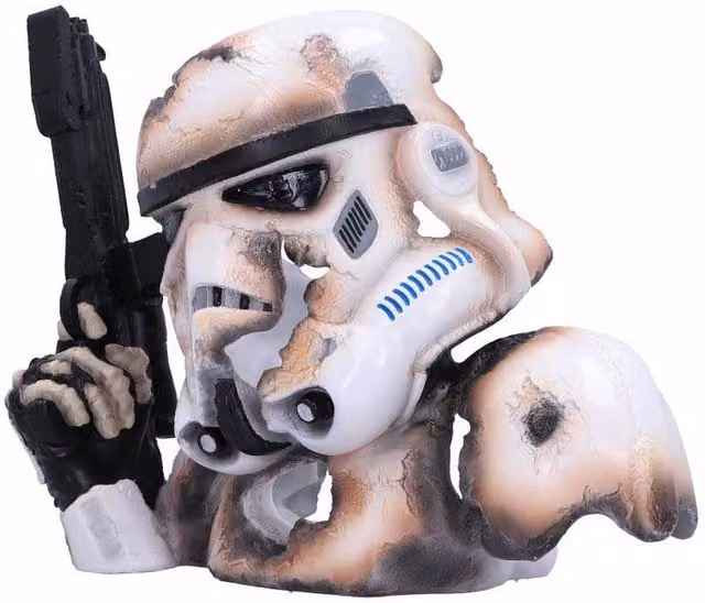 Nemesis Now Stormtrooper in Battle Blasted Bust, White, Height: 23.5 cm