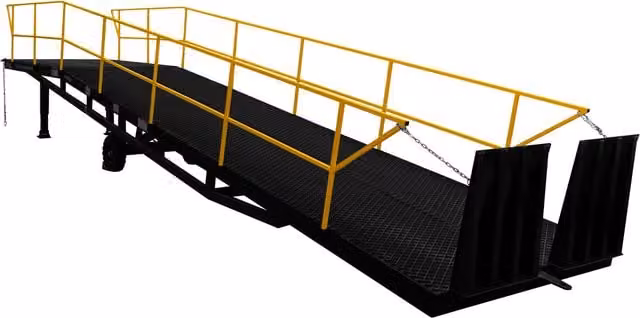T-Mech 10 Tonne Steel Container Loading Ramp, Black
