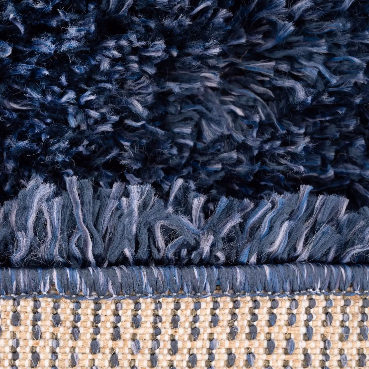 Kukoon Soft Fluffy Thick Pile Shaggy Area Rug in Blue, W/D/H: 240 x 330 cm – 4