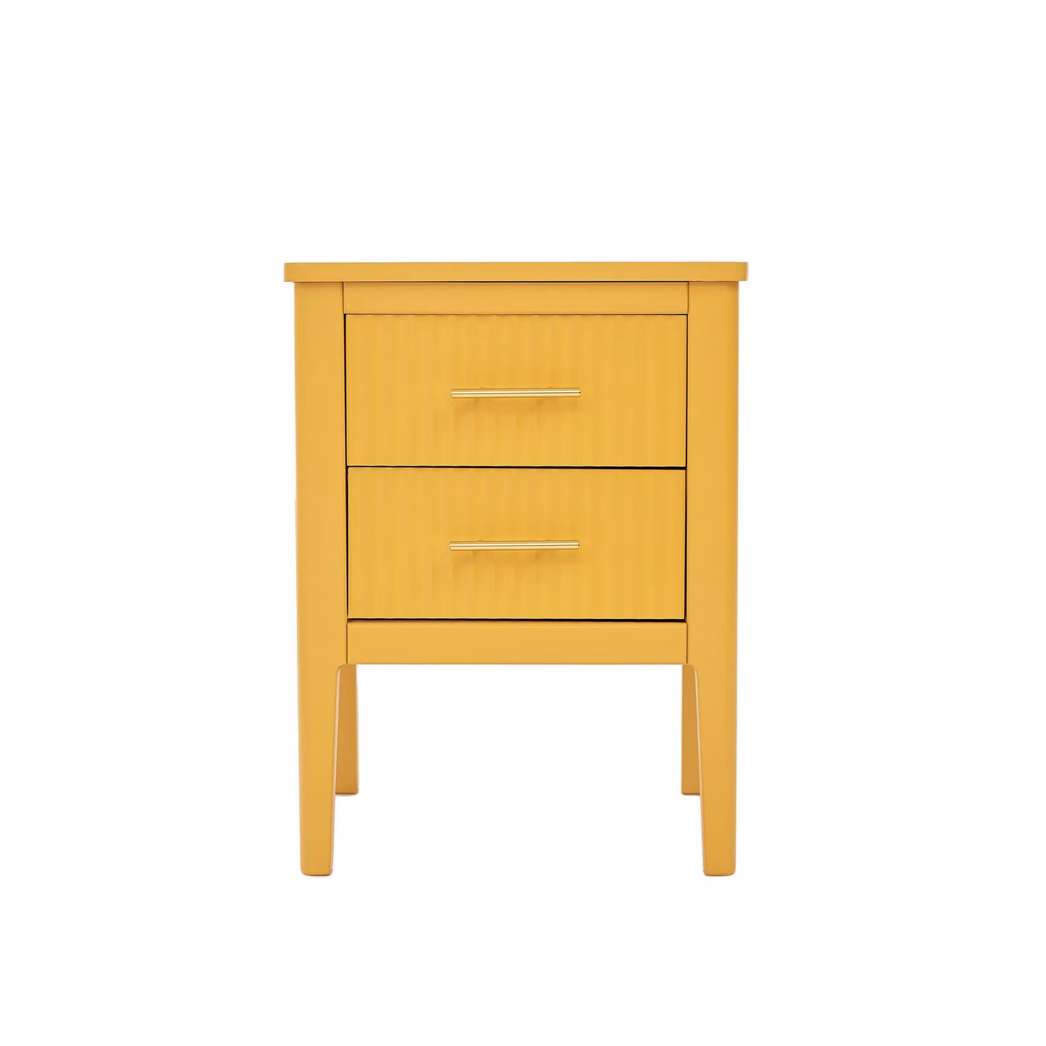 Cabinet Bits Palau 2 Drawer Bedside Table in Mustard Yellow – 2