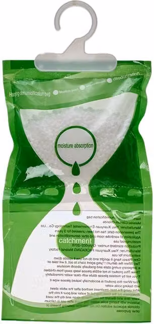 Living and Home 10-Pack Hanging Wardrobe Dehumidifier Bags in White and Transparent – 1