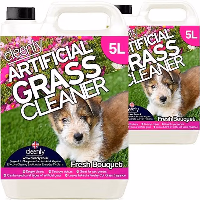 Cleenly Artificial Grass Cleaner in Fresh Bouquet Fragrance, Pink, 10kg