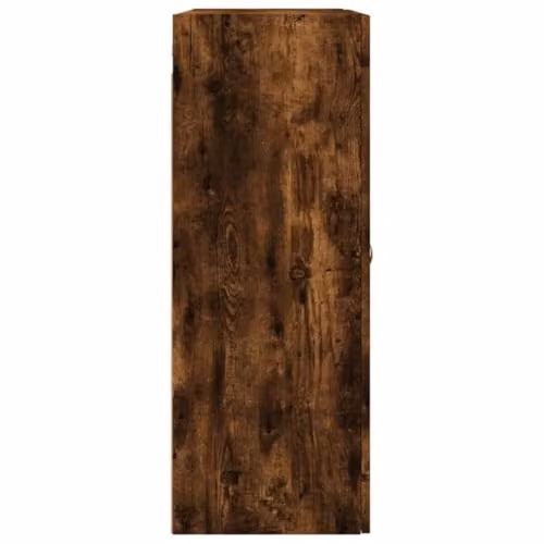 vidaXL Wall Mounted Cabinet in Smoked Oak with Glass Doors, W/D/H: 69.5 x 34.0 x 90.0 cm – 4