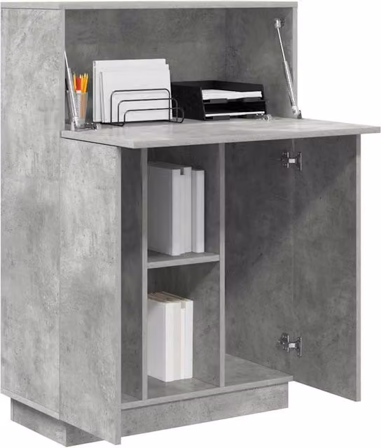Berkfield Home Modern Concrete Grey Writing Desk in Engineered Wood