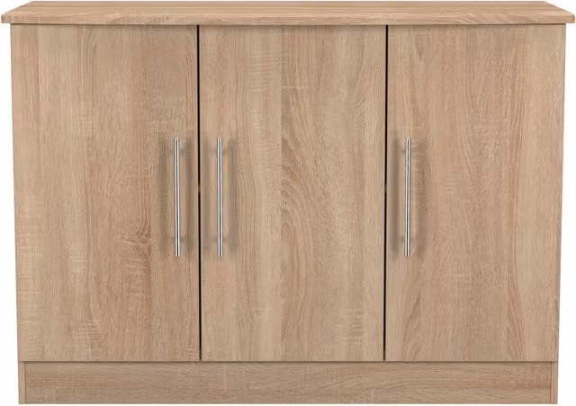 Ready Assembled 2 U Carlton 3 Door Sideboard in Light Oak
