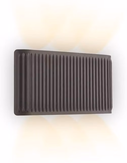 Briloner Anthracite Rechargeable Dimmable Touch Up Down LED Wall Light in Grey