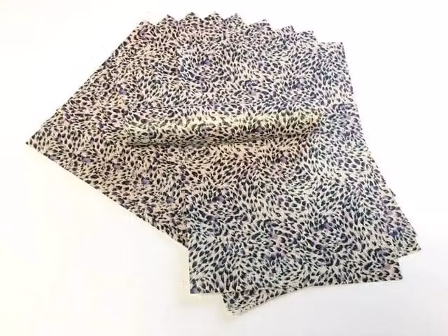 Syntego 10 Sheets of A4 Animal Print Lilac Soft Touch Glitter Construction Paper