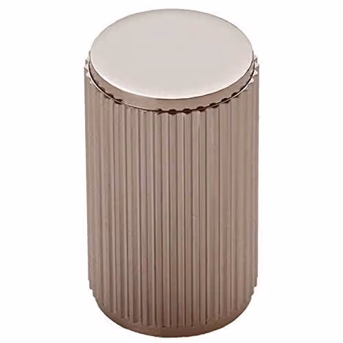Loops Brushed Silver Cylindrical Cupboard Door Knob