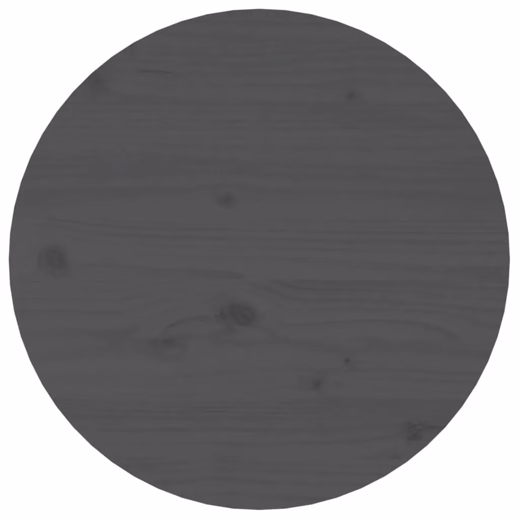 Berkfield Home Round Grey Solid Pine Wood Coffee Table, Diameter: 45 cm, Height: 40 cm – 5