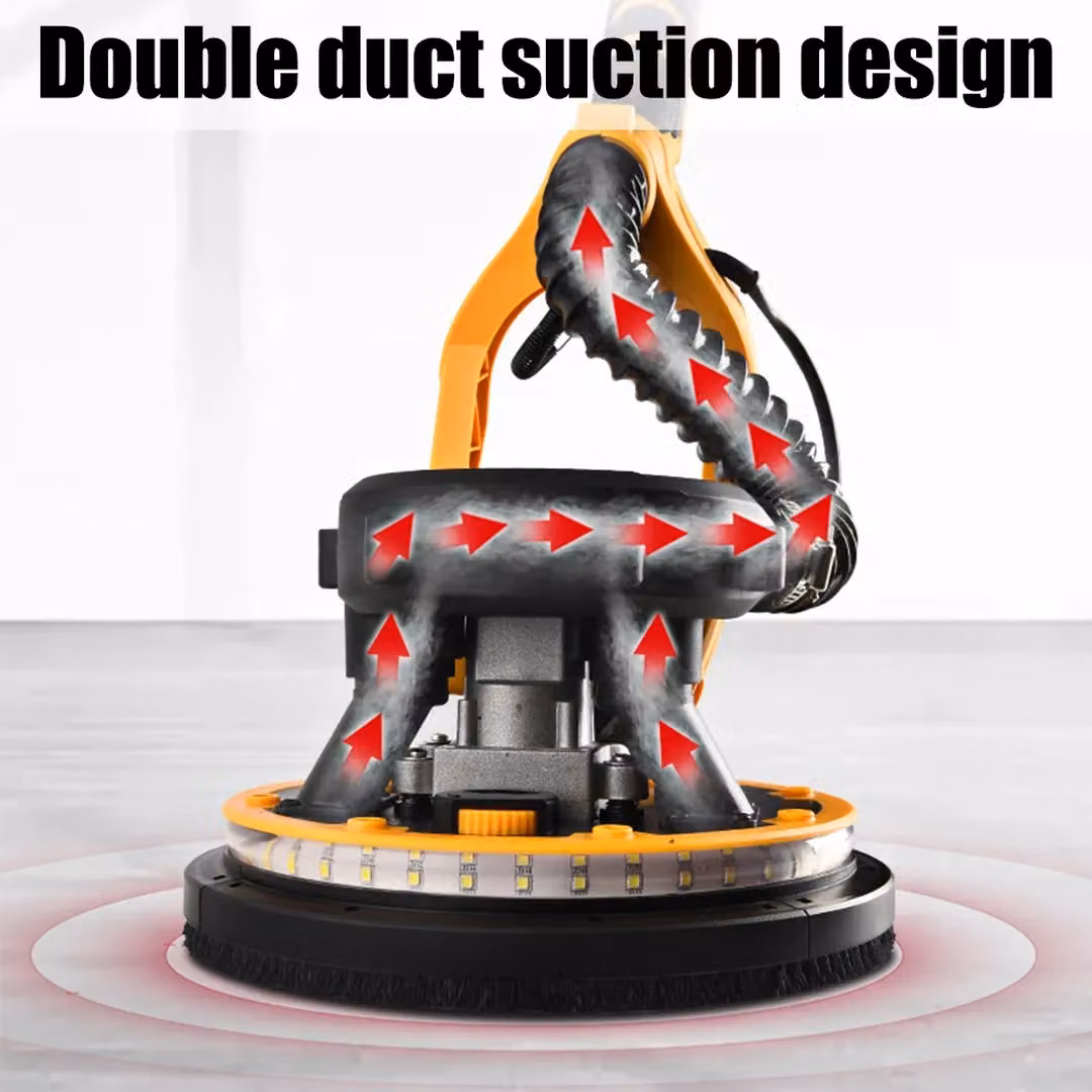 SPETLEK 850W 7-Speed Electric Drywall Sander with Vacuum Attachment in Yellow – 3