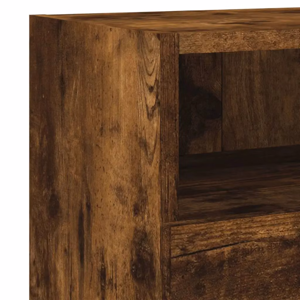 Berkfield Home Smoked Oak TV Wall Cabinet in Brown, W/D/H: 60 x 30 x 30 cm – 6