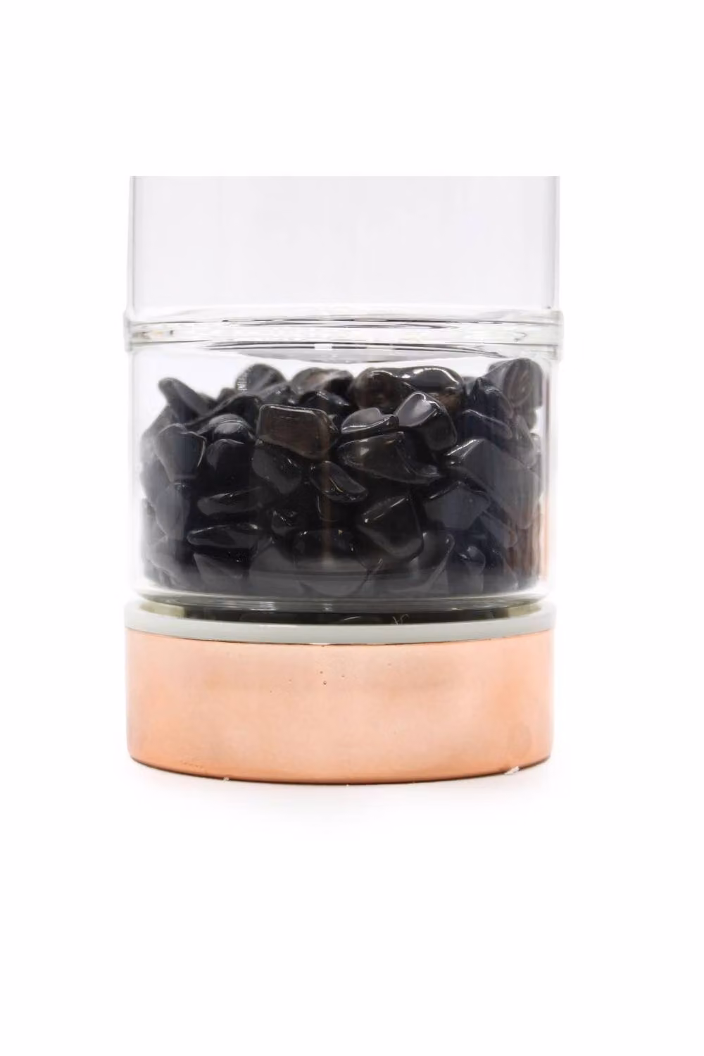 KDMD Crystal Glass Tea Infuser Bottle with Rose Gold and Gemstones, 500ml – 2