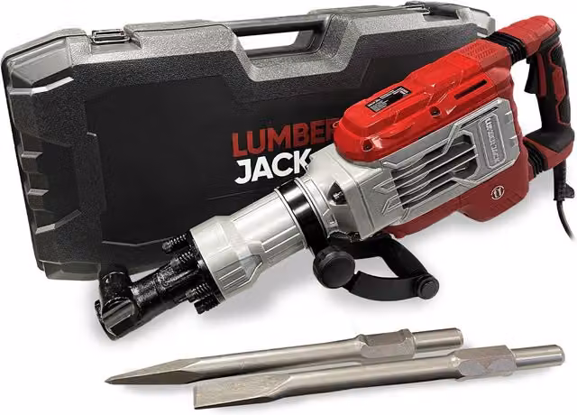 Lumberjack 1700W Demolition Hammer Breaker Drill, Red