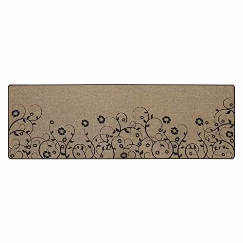 JVL Elegance Floral Runner Mat in Beige and Brown, W/D/H: 50 x 150 cm – 3