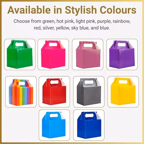SHATCHI 30-Piece Party Food Takeaway Containers, Silver and Blue, W: 14 cm, D: 12 cm, H: 10 cm – 5
