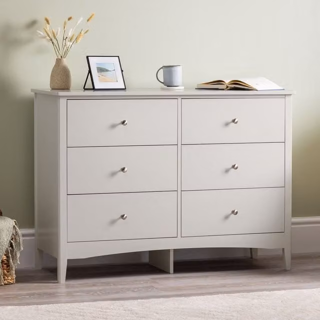 Christow Modern 6 Drawer Chest of Drawers in Sand – 1