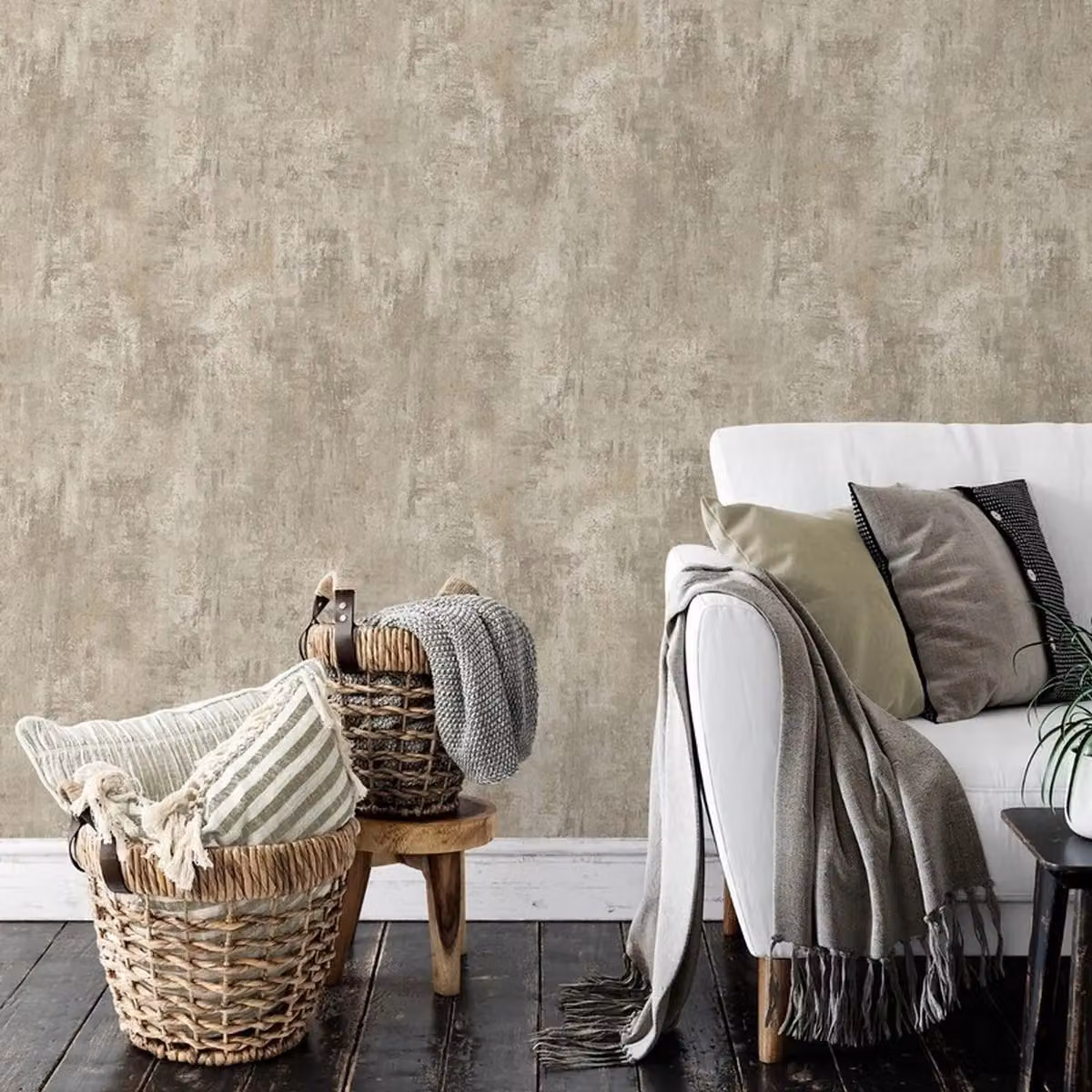 Muriva Cove Abstract Textured Wallpaper in Beige – 2