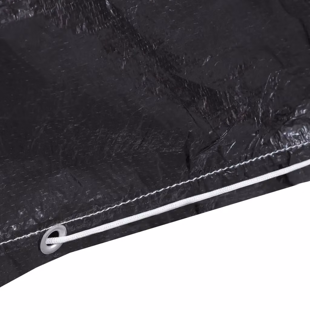 Berkfield Home Garden Furniture Cover with 6 Eyelets, Black, W/D/H: 160 x 80 x 75 cm – 4