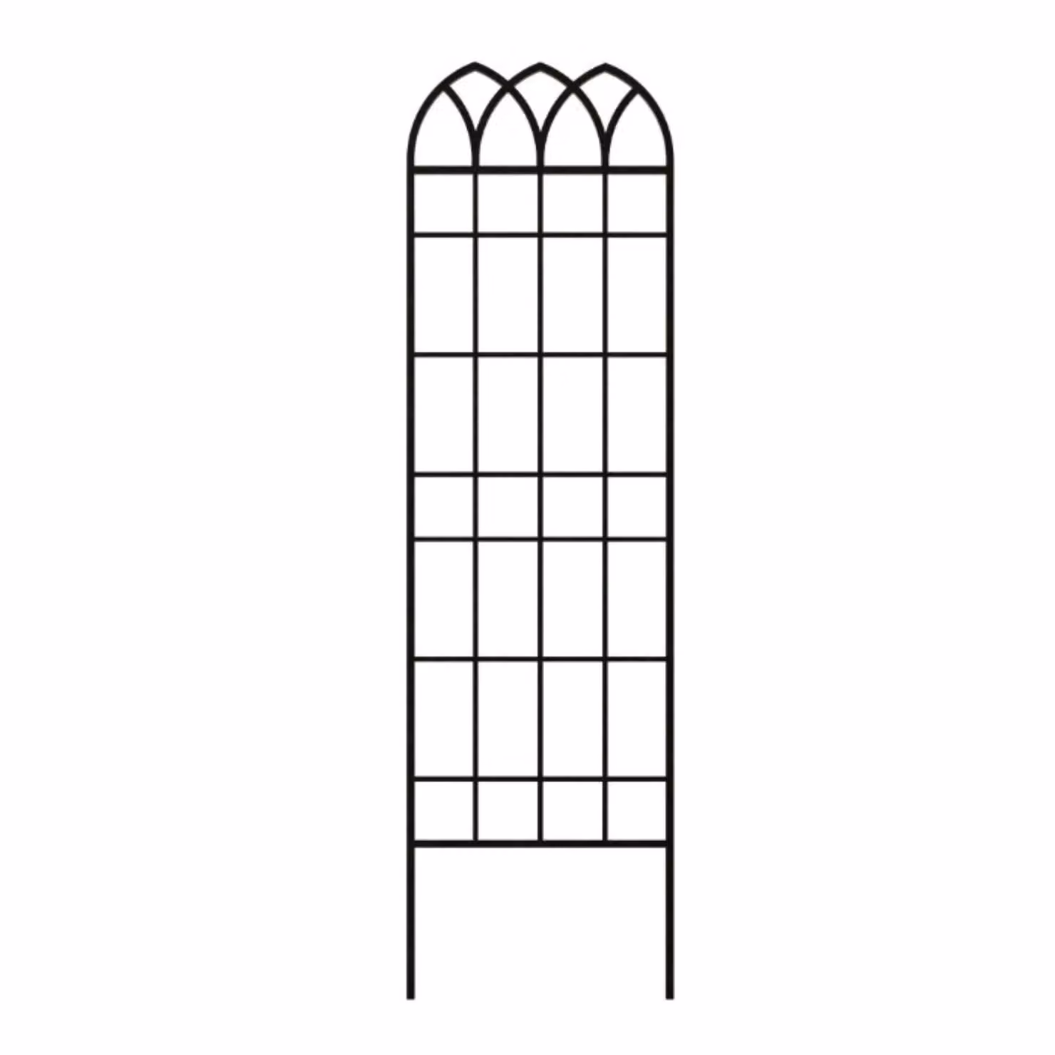 Primrose Black Metal Gothic Archway Garden Trellis Plant Support, Height: 183 cm – 2