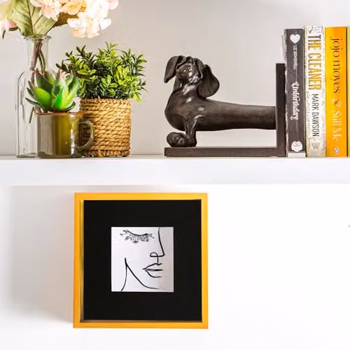 Nicola Spring 3D Deep Box Square Photo Frames, Pack of 2, Black with White Mount, W/D/H: 22.5 x 22.5 x 6 cm – 2