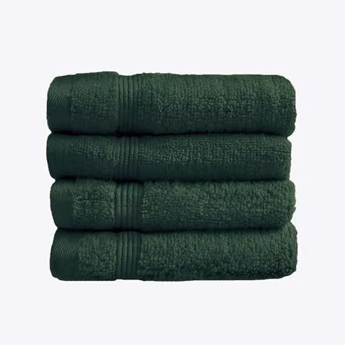 Allure Bath Fashions Luxury Egyptian Cotton Face Cloths, Pack of 4, Green, W/D/H: 30 x 30 x 30 cm – 2