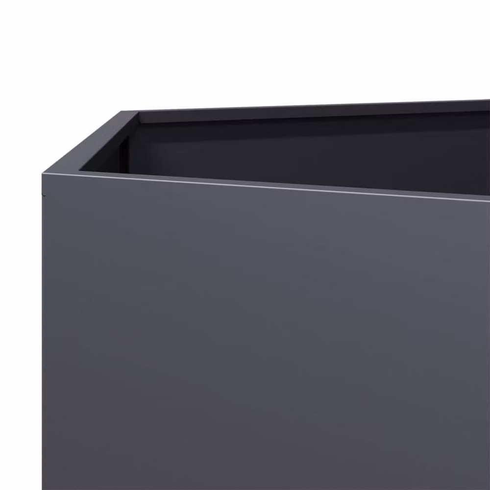 Berkfield Hexagon Steel Garden Planter in Anthracite Grey, W/D/H: 138 x 120 x 45 cm – 5
