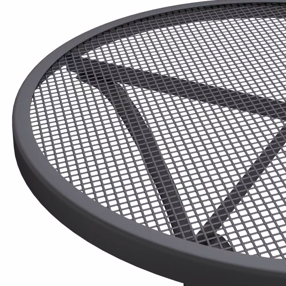Berkfield Home Garden Table in Black Anthracite with Expanded Metal Mesh, W/D/H: 60 x 60 x 72 cm – 3