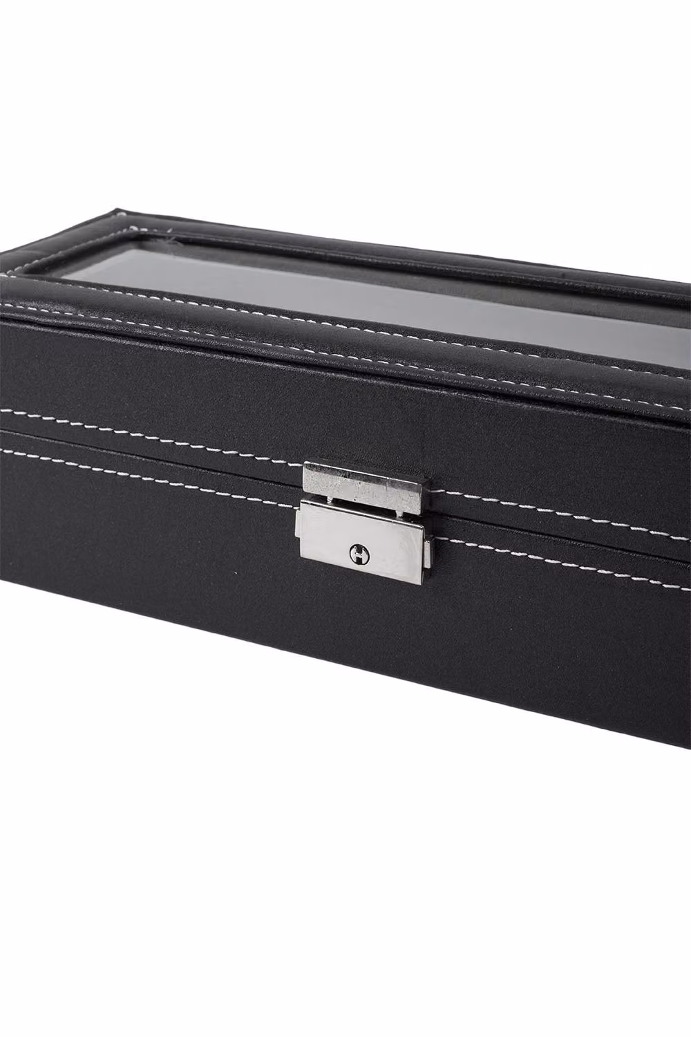 ExtraStar 6 Slot Watch Display Box with Glass Lid in Black – 4