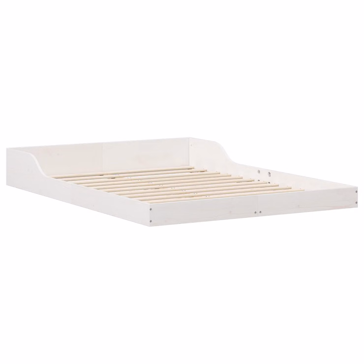 Berkfield Home White Solid Pine Wood Bed W/D/H: 140 x 190 cm – 2