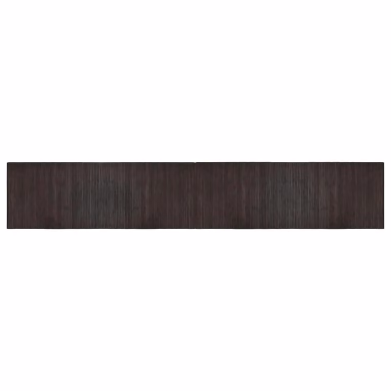 Berkfield Home Rectangular Bamboo Rug in Dark Brown, W: 70 cm, L: 400 cm