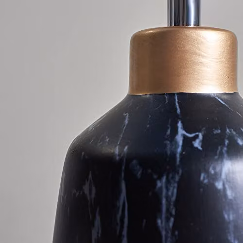 ValueLights Selma Modern Black and Copper Table Lamp Base – 3