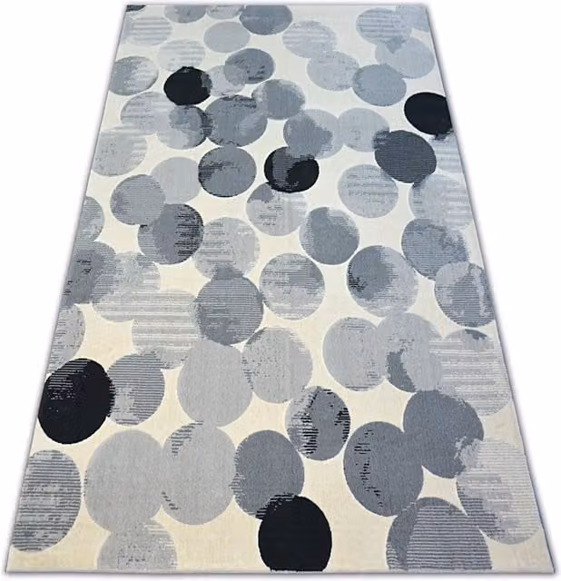 RugsX Scandi Abstract White Rectangular Rug W: 160 cm, D: 230 cm – 1