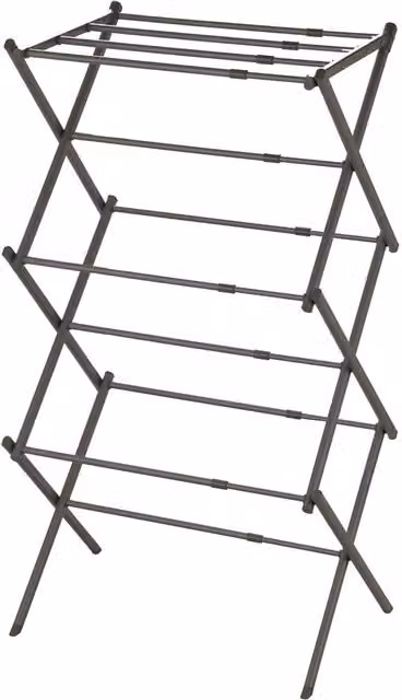 Ourhouse Foldable Extending Metal Airer in Anthracite Grey