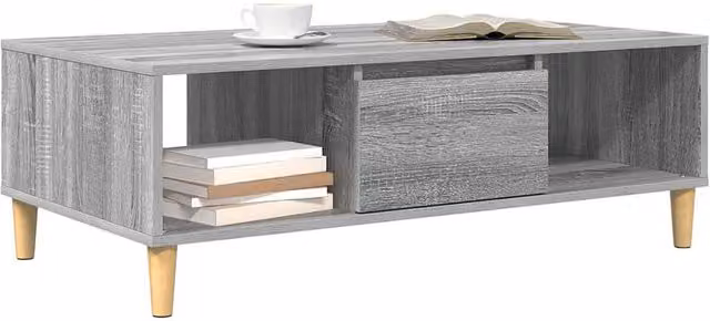 Berkfield Home Modern Storage Unit with Door in Grey Sonoma, W/D/H: 103.5 x 35.0 x 35.0 cm