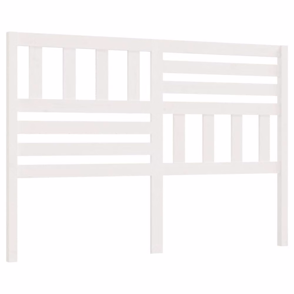 Berkfield Home Beautiful Bed Headboard in White Solid Pine Wood, W: 146 cm, D: 4 cm, H: 100 cm – 2