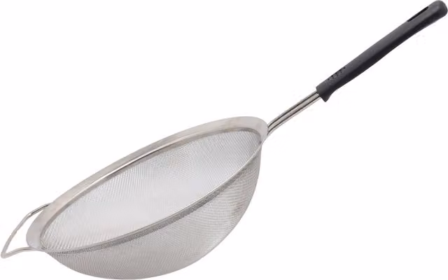 Buckingham Silver Stainless Steel Fine Mesh Round Sieve Strainer, Diameter: 25 cm